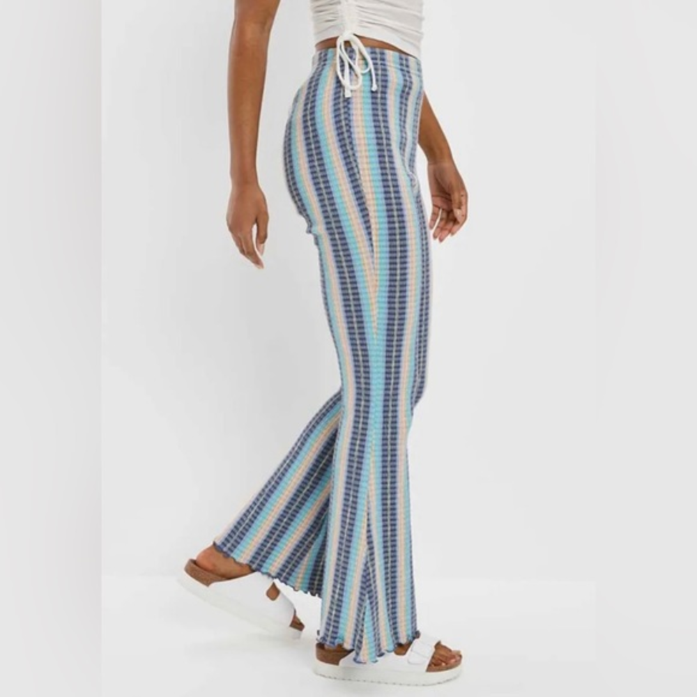AE Stretch‎ Super High-Waisted Smocked Flare Pant NWT